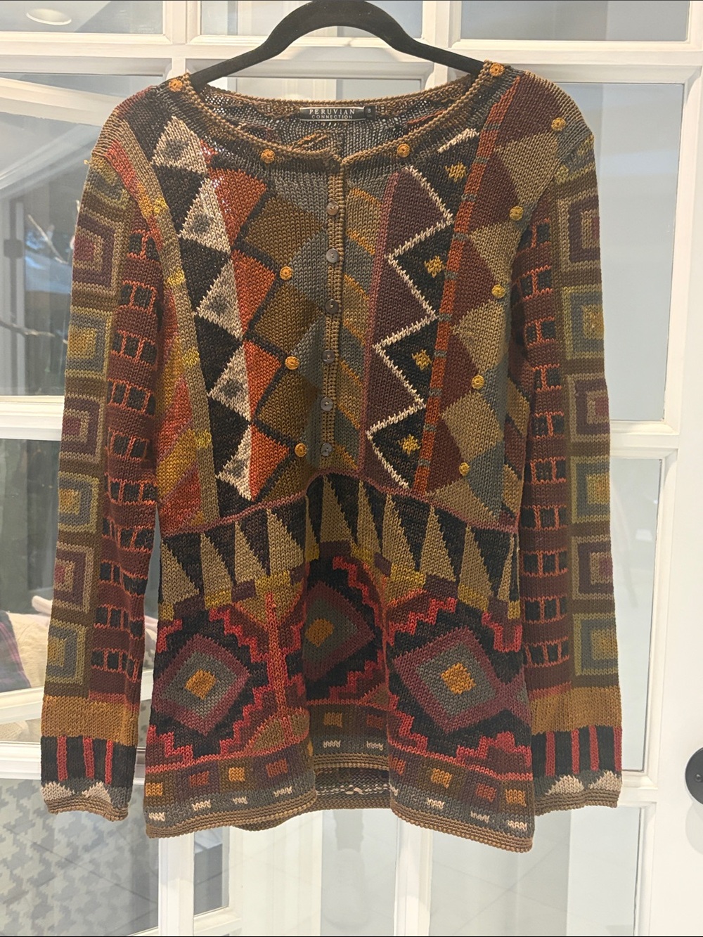 Peruvian Connection Pima Cotton Sweater - Sz S NWOT